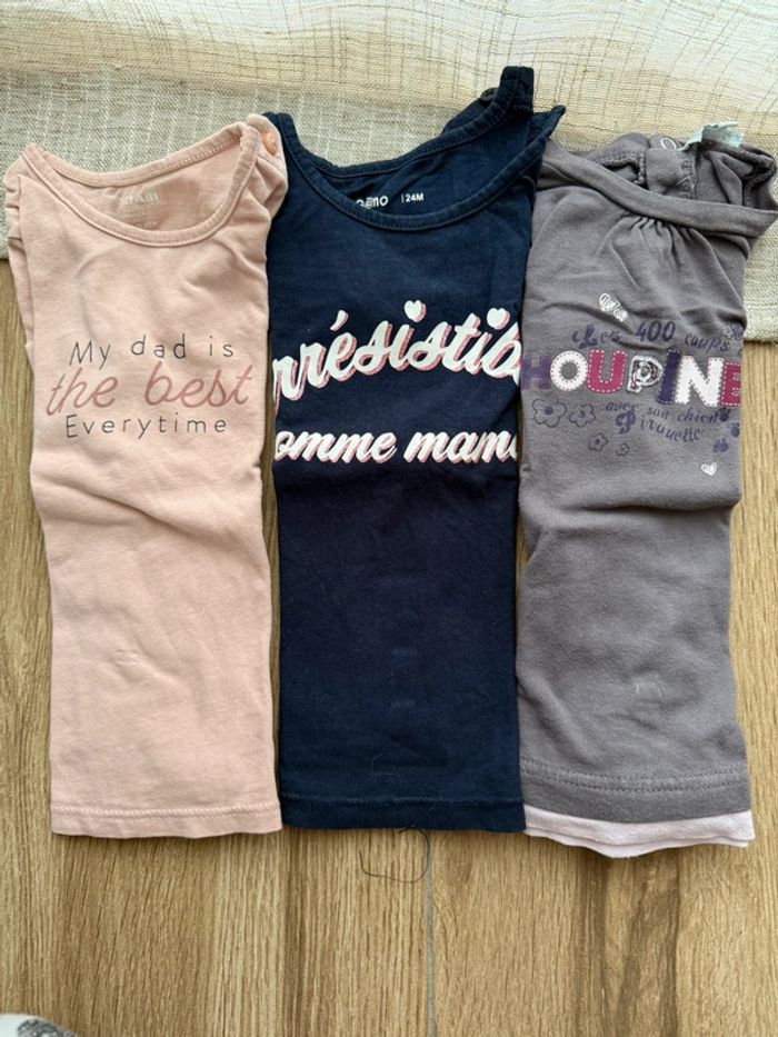 Lot 12 t-shirts manches longues 24 mois / 2 ans - photo numéro 2