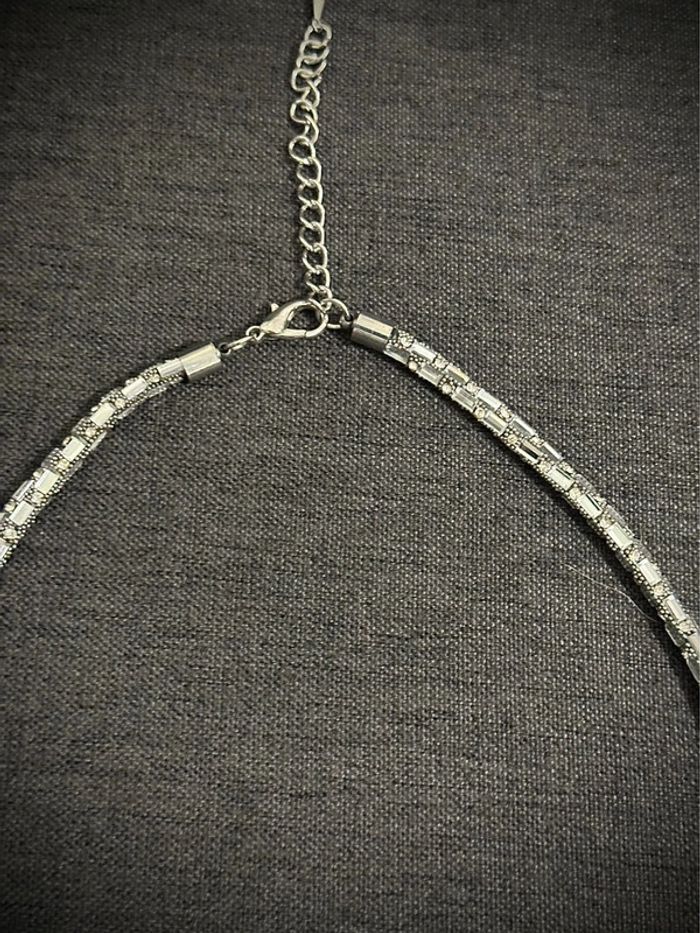 Collier Sautoir Fantaisie Argenté - photo numéro 5