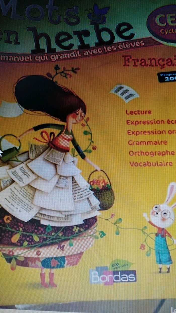 Gros lots Manuels scolaires ce1 mot en herbe français étude de la langue
