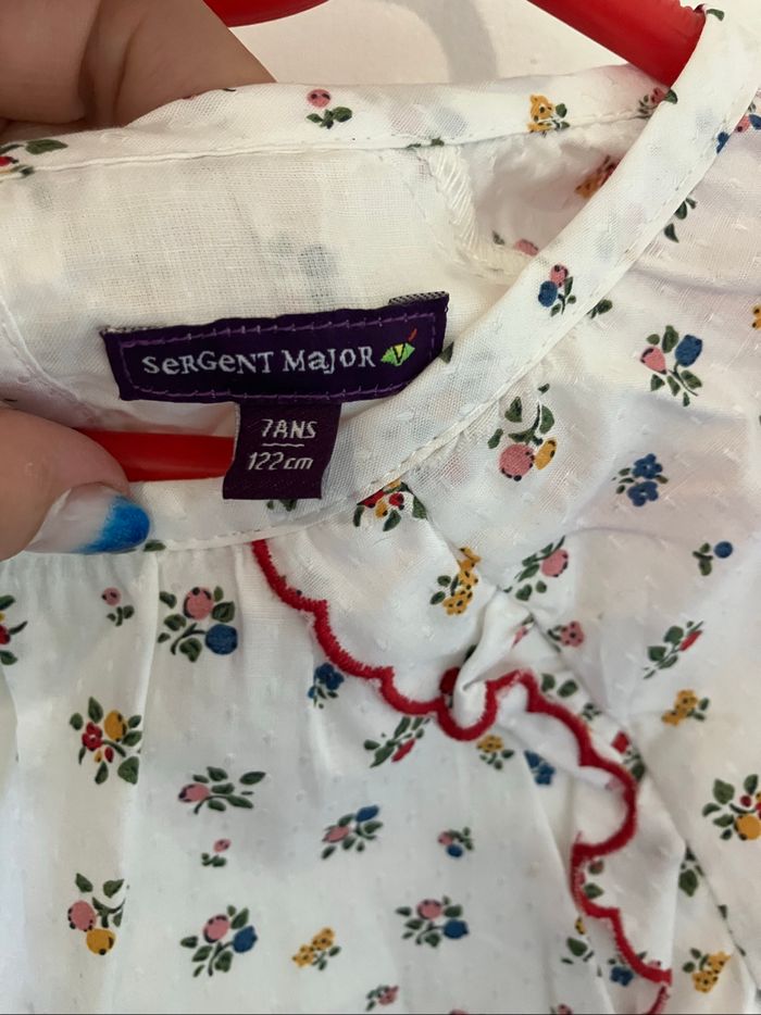 Blouse fleurie neuve 7 ans sergent Major - photo numéro 4