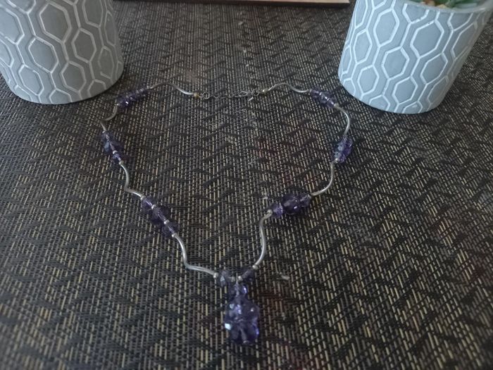 Collier violet fantaisie - photo numéro 6