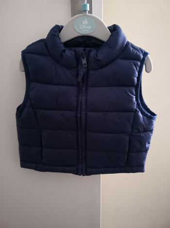 Doudoune sans manches (Bleu marine) 12 mois (74 cm) Mots d'enfants