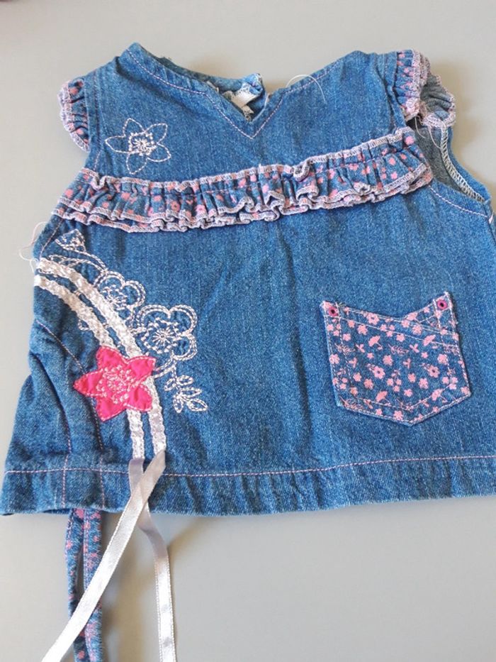 Blouse jeans rose 12 mois