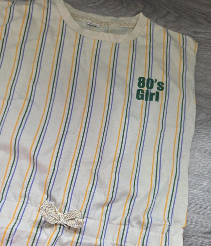 Robe Zeeman 10 ans - Rayures multicolores "80's girl" - photo numéro 2