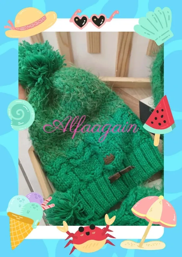 Ensemble bonnet écharpe catimini vert - photo numéro 5