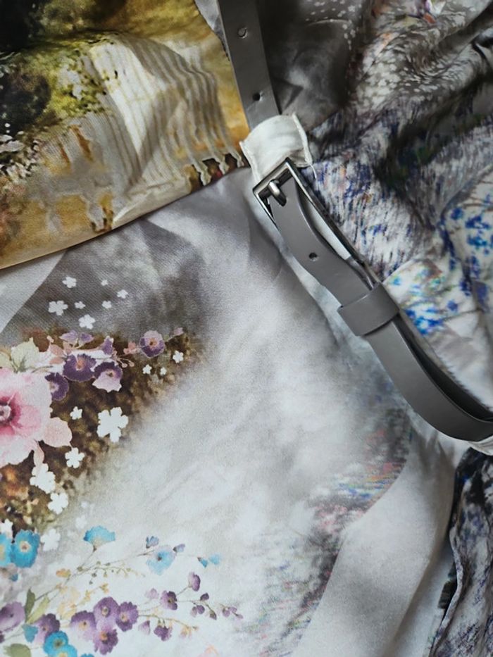 Robe fleurie effet soie 38 Poussière d’Etole - photo numéro 3