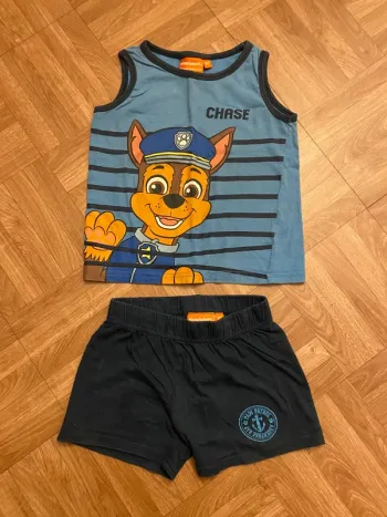 Ensemble débardeur + short bleu marine taille 24 mois Chase de la Pat Patrouille