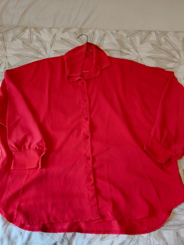 Chemisier rouge M - photo numéro 2