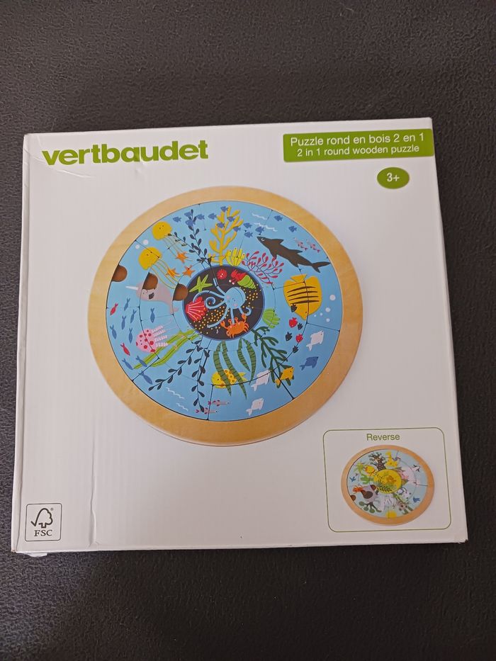 Puzzle rond en bois Vertbaudet - photo numéro 2