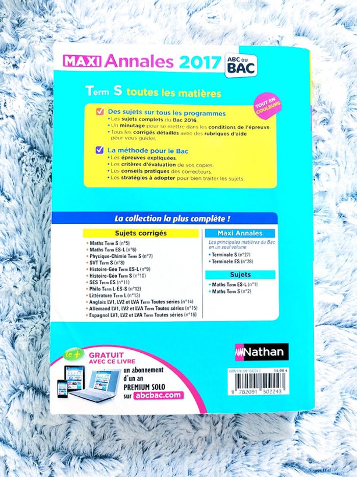 Maxi Annales BAC - Terminale S- 2017 🖤 - photo numéro 2