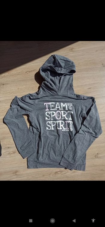 Sweat fin à capuche "team sport spirit" Domyos decathlon 12 ans