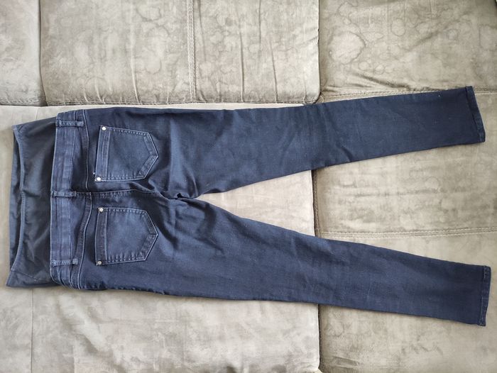 Jean de grossesse bleu marine très confortable taille 38 Kiabi - photo numéro 4