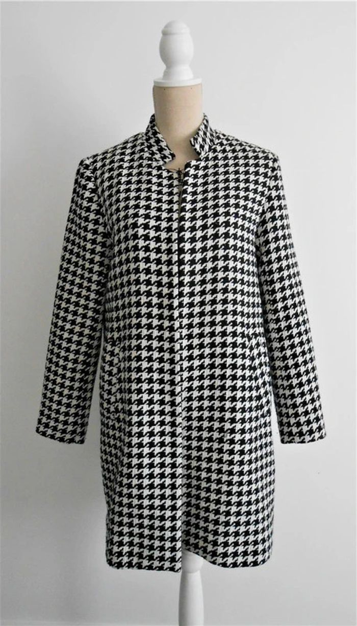 Manteau imprimé pied de poule
