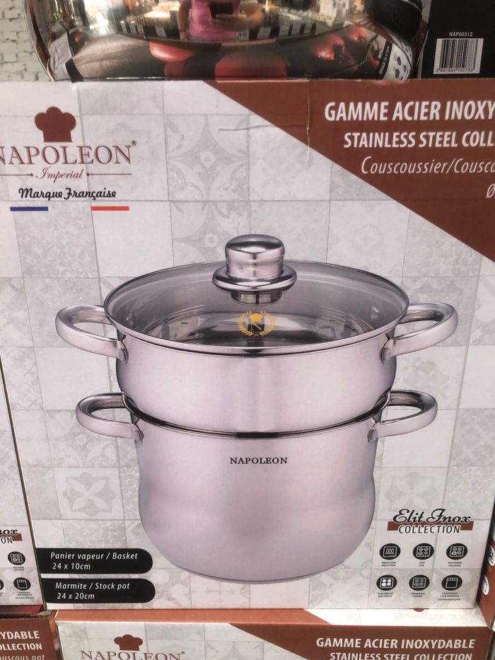 Couscousiere Napoleon neuf 24cm inox - photo numéro 2