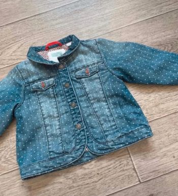 Veste en jean. Pois blanc - Obaibi 12 mois