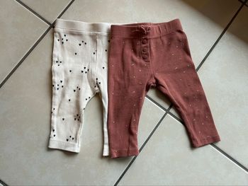 Lot 2 leggings Kiabi 6 mois