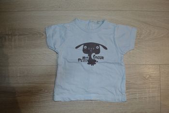Tee shirt manches courtes petit babies 1 mois mon petit coeur