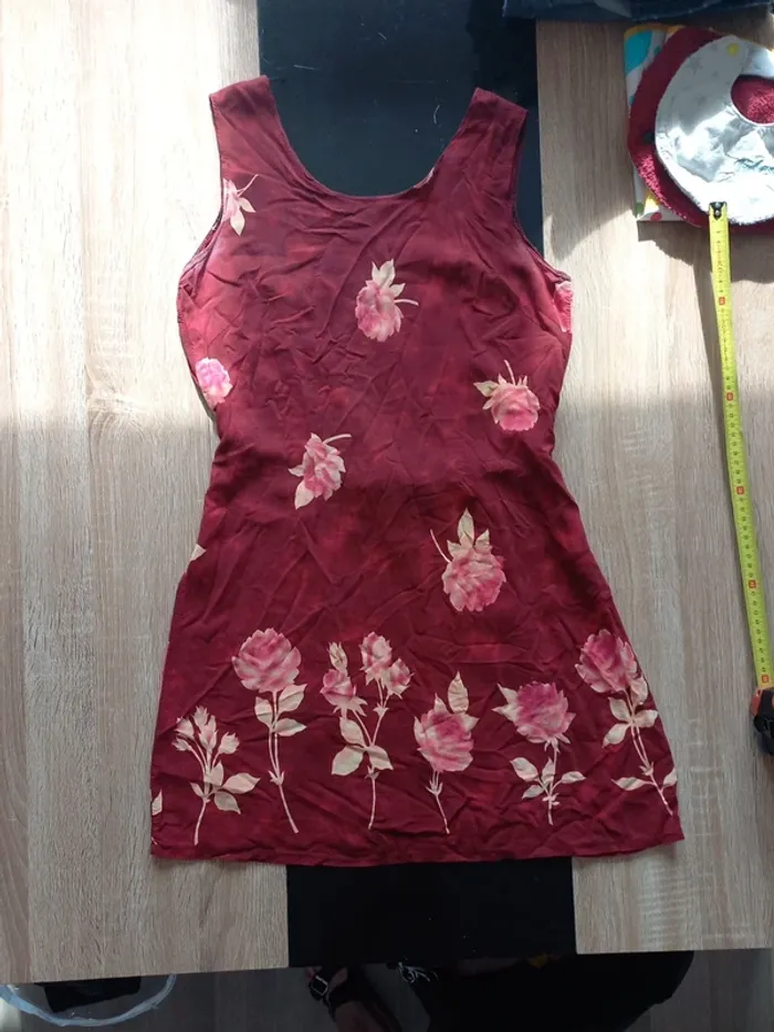 Robe d'été bordeaux S/M - photo numéro 6