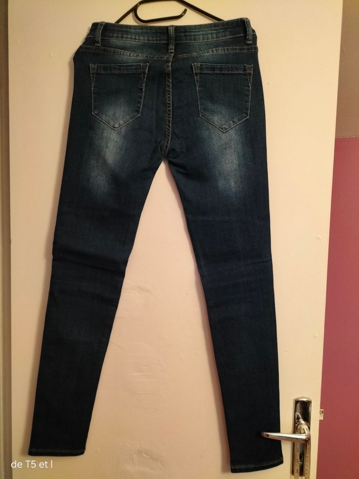 Jeans bleu marine femme taille 38 marque CC Fashion - photo numéro 3