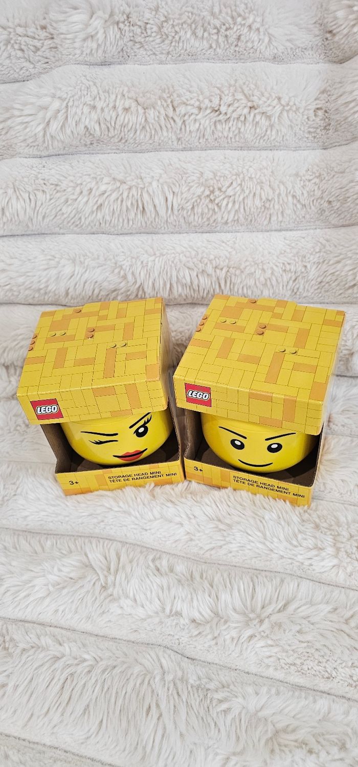 Lot de 2 têtes de rangement Lego mini Neufs - photo numéro 4