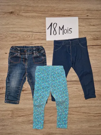 Lot pantalon fille 18 mois
