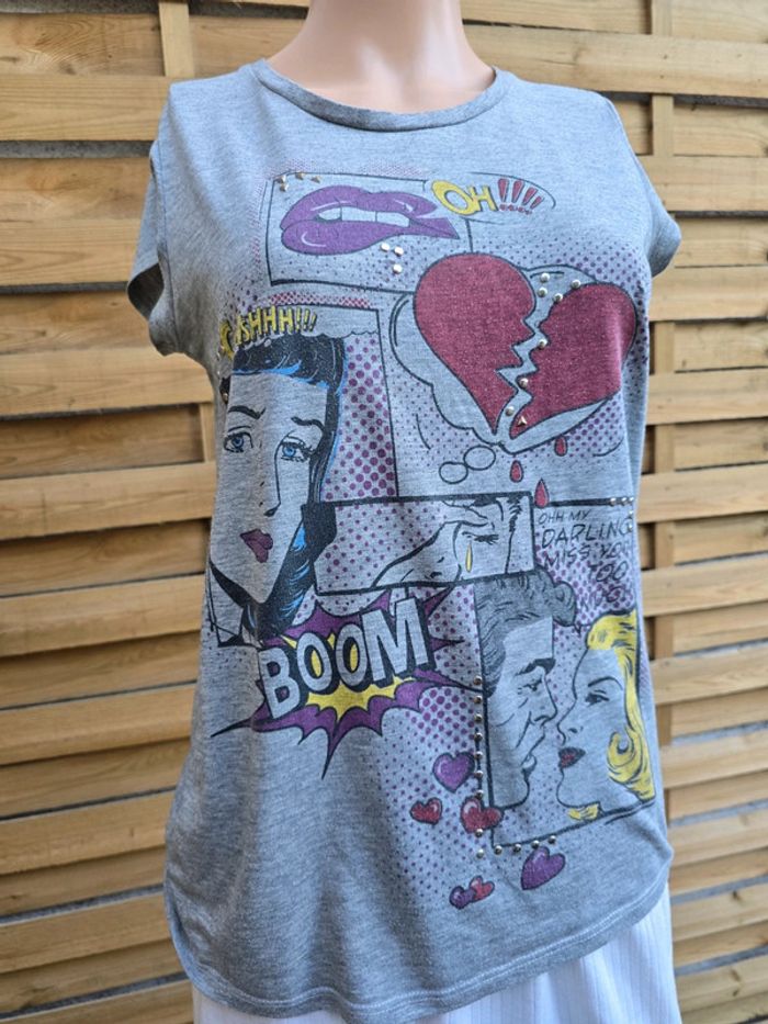 Tee-shirt imprimé 🍒y2k vintage 2000🍒taille S - photo numéro 3