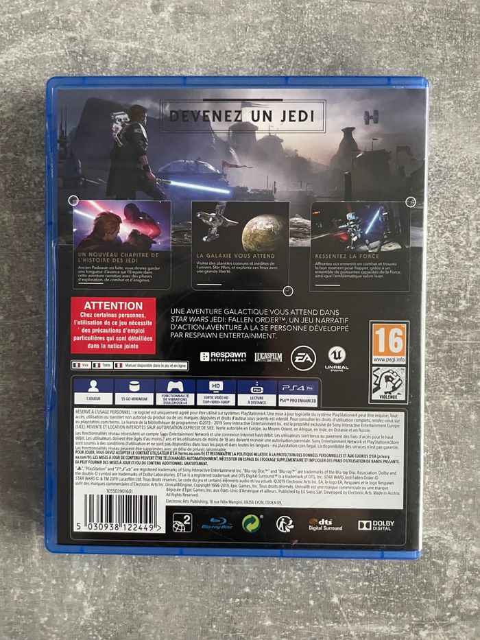 Jeu pour Sony playstation 4 / PS4, Star wars Jedi fallen order complet en version française. - photo numéro 2