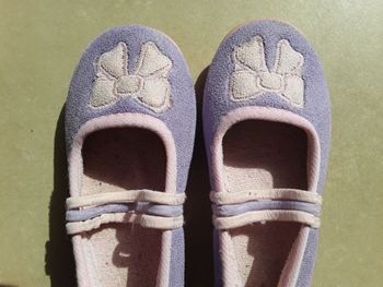 Chaussons ballerines fille violet et rose en 27