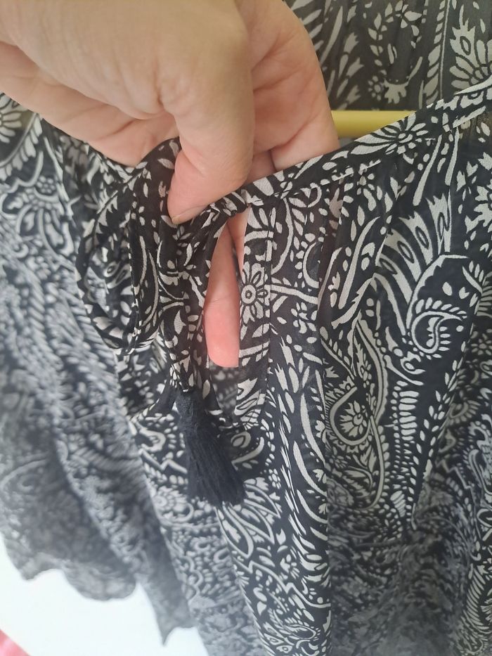 Blouse légère noir blanc transparent Gemo Taille 42 - photo numéro 6