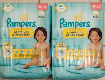 2 paquets de 38 couches Pampers premium protection taille 4