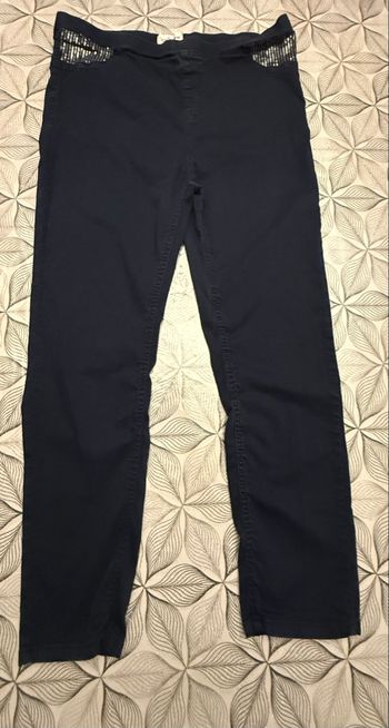 Pantalon marine et strass toscane 