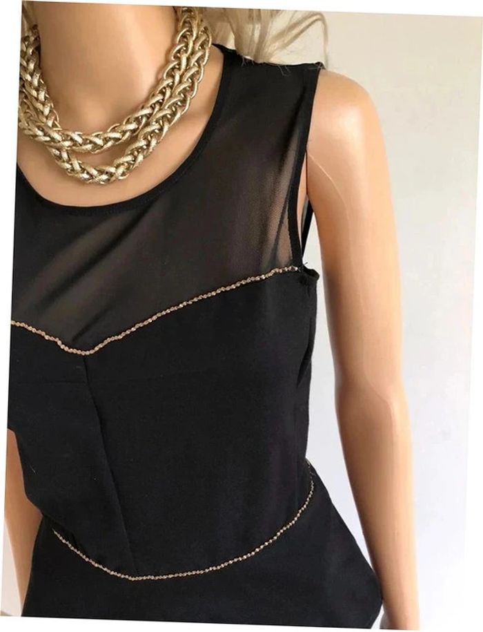 Haut noir et doré neuf sans manches Morgan taille S (valeur 35€) - photo numéro 6