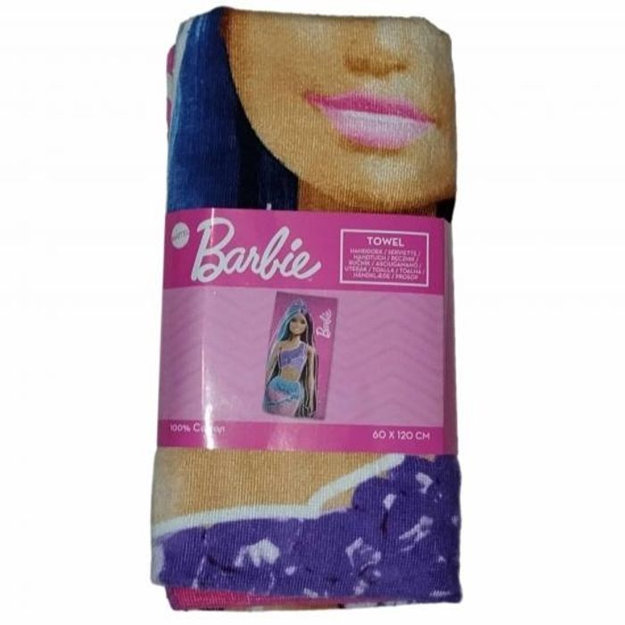 BARBIE - Serviette de bain / plage 100% coton 60x120cm - photo numéro 2