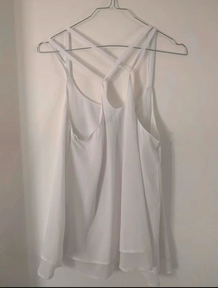 Top débardeur fines bretelles femme blanc In extenso taille 36 - photo numéro 2