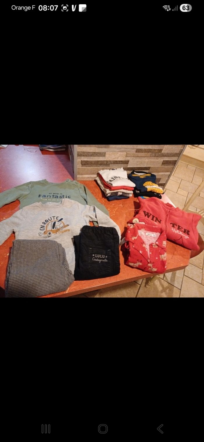 Lot de vêtements garçon hiver taille 36 mois