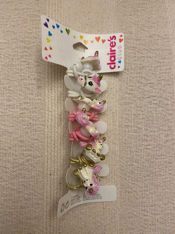 Lot de 6 élastiques licorne fille