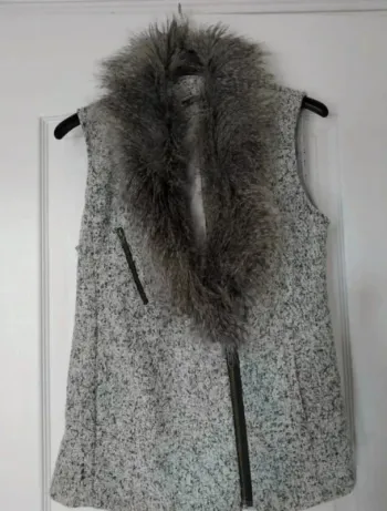 Gilet avec col fourrure artificielle Promod