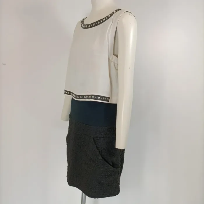 Robe courte jupe maje 40 composite multi matière coton acrylique polyester - A205 - photo numéro 2