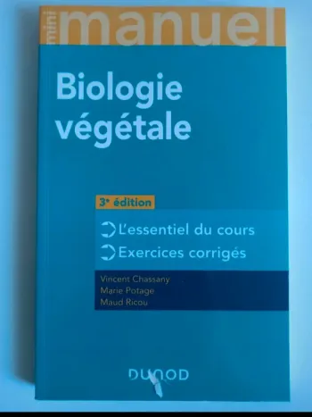 Mini manuel de biologie végétale licencie svt prépa Bcpst dut de biologie appliquée