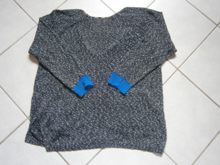 Pull fin ML moucheté noir et blanc COP COPINE Taille L - photo numéro 5