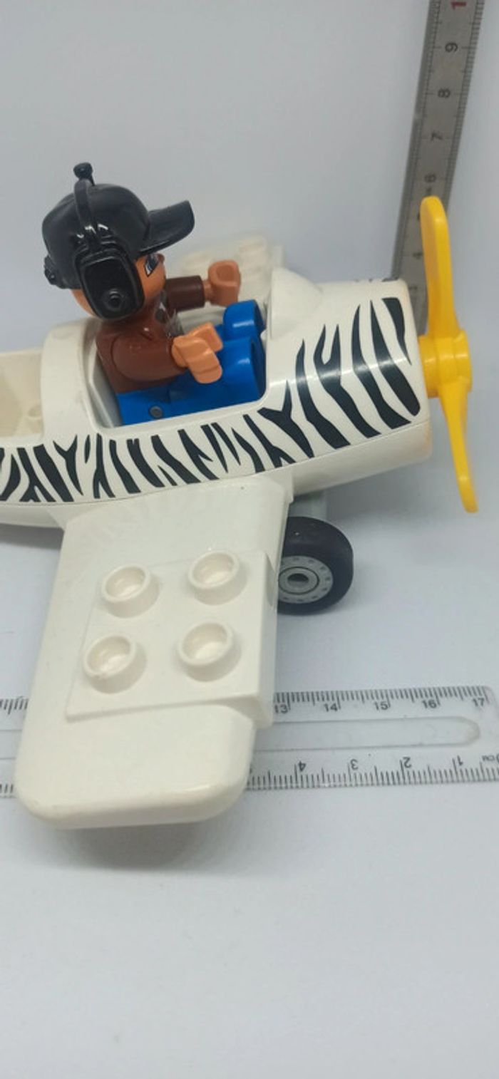 Avion de safari avec pilote lego duplo - photo numéro 7
