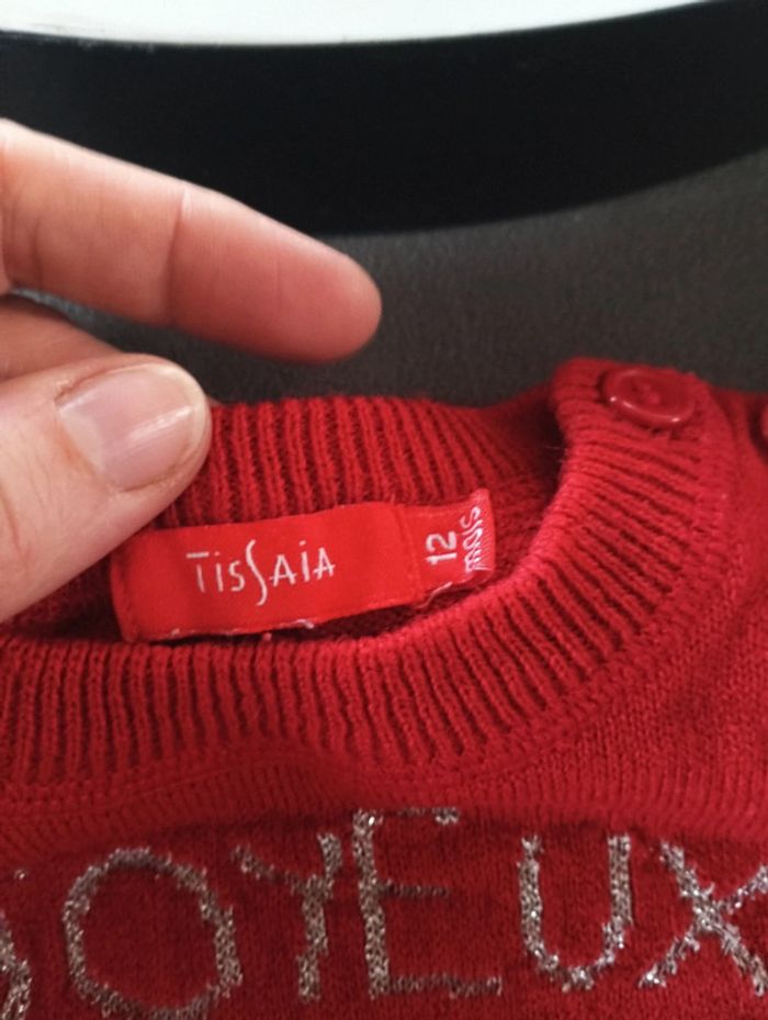 Pull de Noël fin Mixte 12 mois Sapin Joyeux Noël Tissaia - photo numéro 2