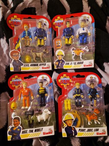 Sam le pompier lot de 4 packs de figurines