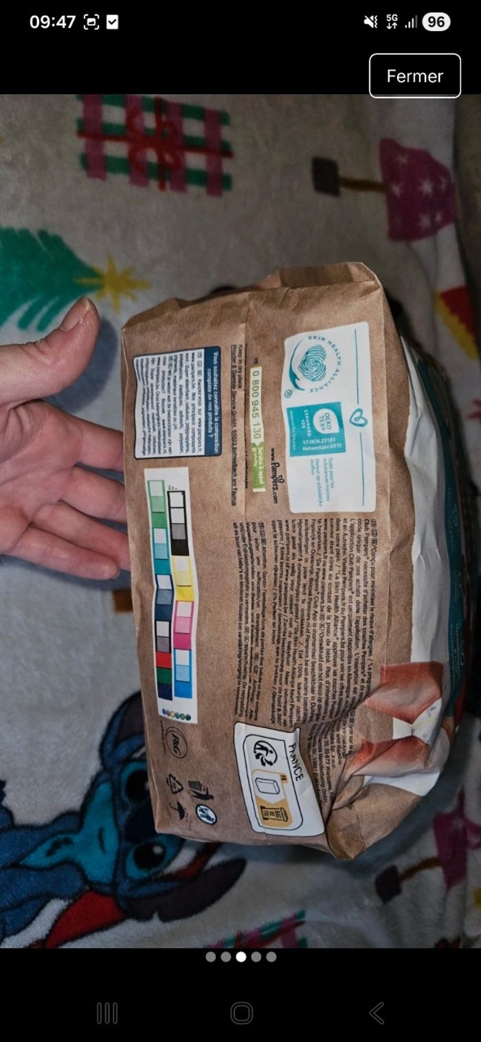 Paquet de couches culotte pampers harmonie taille 6 - photo numéro 3