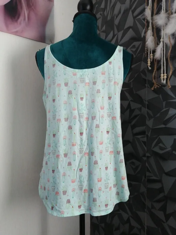 Top bleu ciel avec motifs cactus / lola paris / (M) - photo numéro 2
