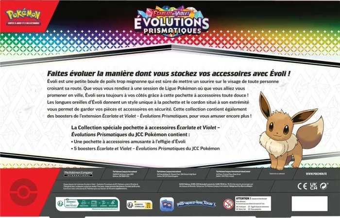 Pokémon Coffret EV8.5 Pochette Accessoires Évolutions Prismatiques FR Neuf - photo numéro 2