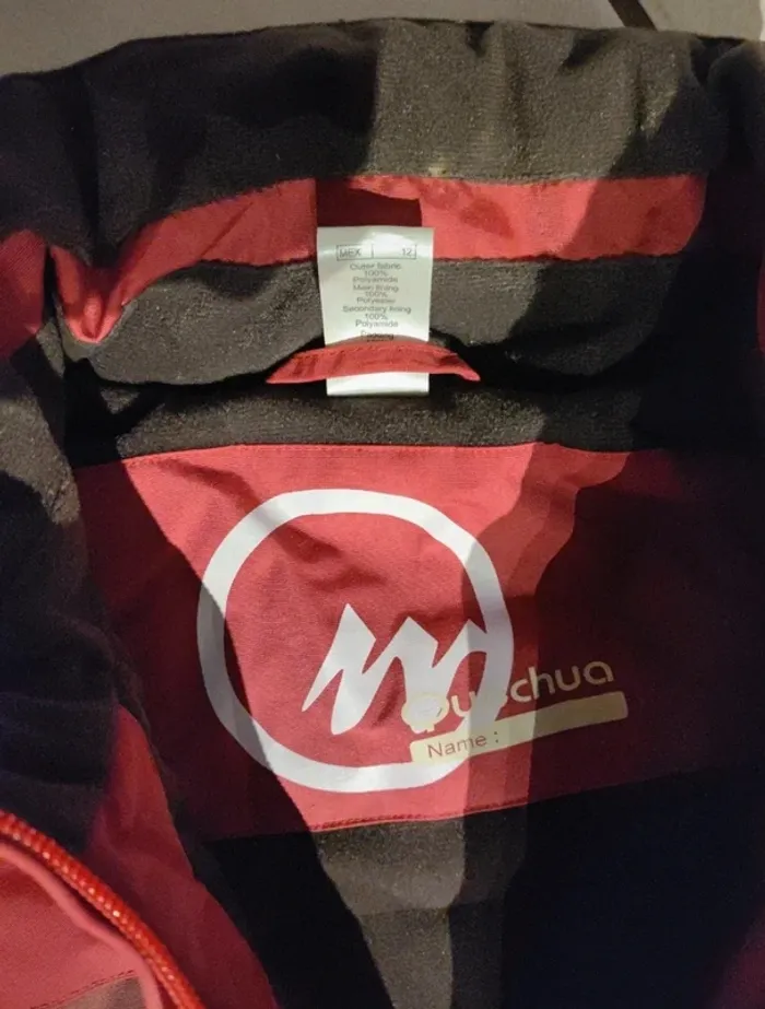 Veste rouge queshua rouge 12 ans - photo numéro 4