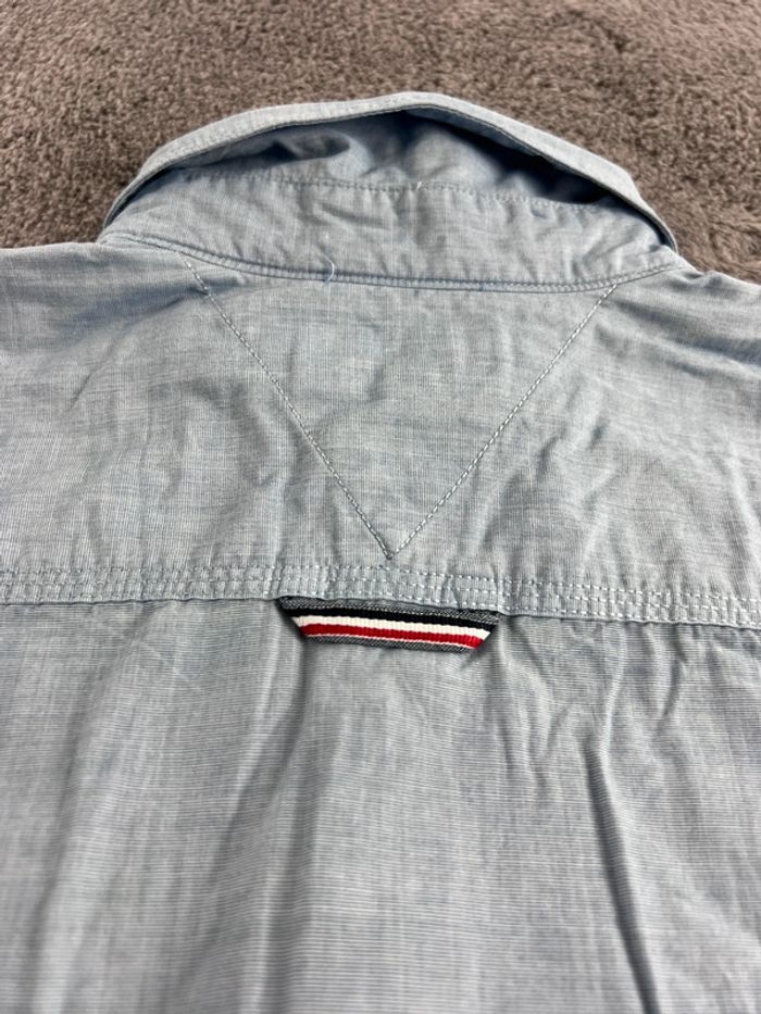 Chemise bleu clair Tommy Hilfiger 100% coton Regular Fit logo brodé Taille S - photo numéro 19