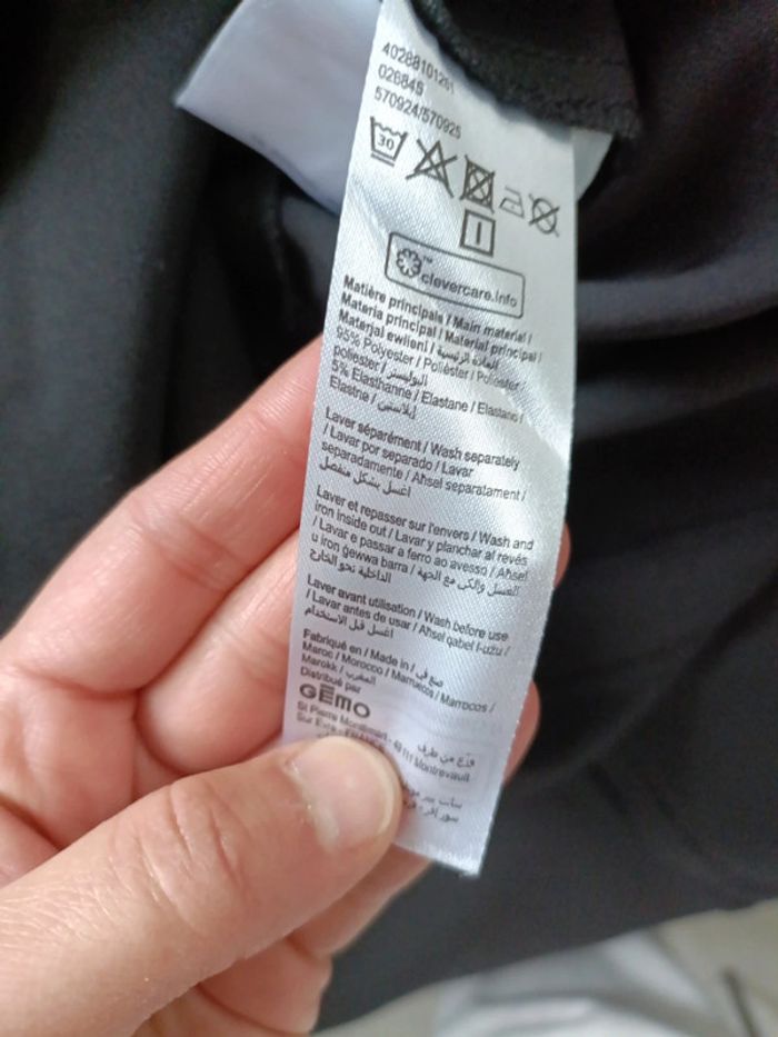 Pantalon noir Taille Haute large fluide avec fente  Gemo – Taille 36 – Très bon état - photo numéro 8