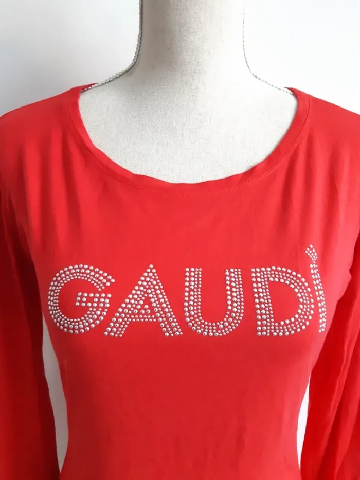 Tee shirt manches longues rouge GAUDI T36 - photo numéro 2